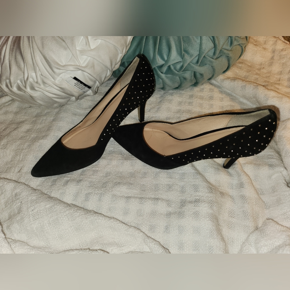 Cole Haan Black Studded Heels
